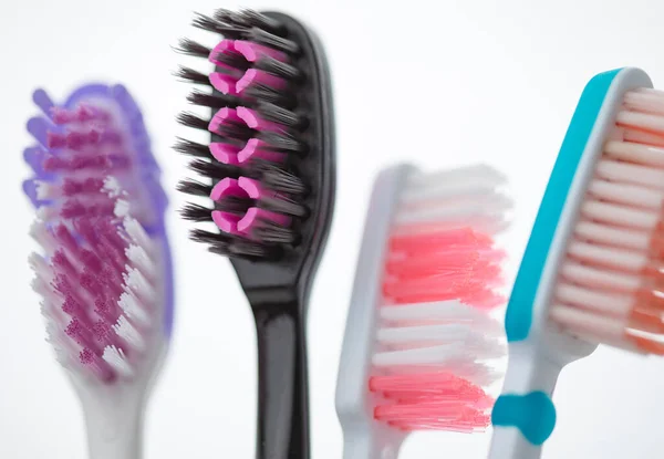 Close Shot Set Multicolored Toothbrushes — Stock Photo, Image