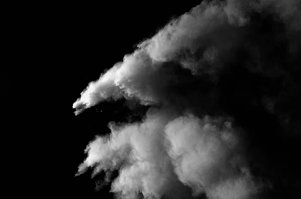 Explosion Poudre Blanche Sur Fond Noir — Photo
