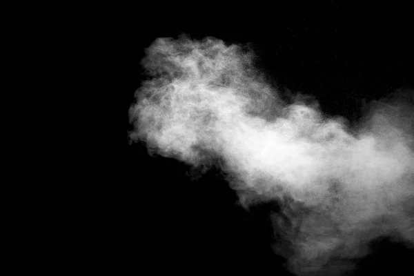 Wybuch Pyłu Biały Czarnym Tle — Zdjęcie stockowe