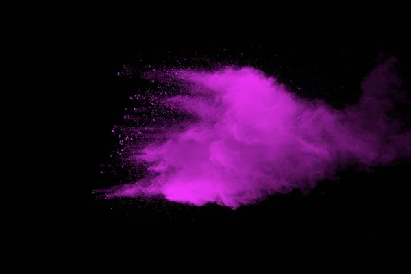 Wybuch Pyłu Różowy Czarnym Tle — Zdjęcie stockowe