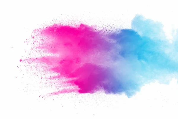 Explosion Multicolored Dust White Background — Stock Photo, Image