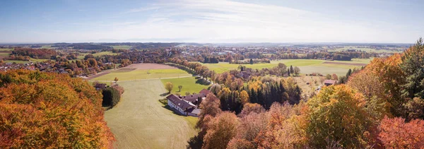 Panoramablick Auf Ebersberg Dorf Herbstsaison — Stockfoto