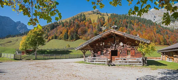 Urige Alm Chalet Wandergebiet Eng Alp Karwendeltal Tirol Österreich — Stockfoto