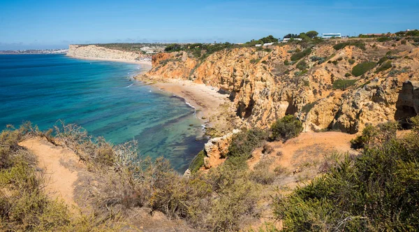 Punkt widokowy w Ponta da Piedade, krajobraz wybrzeża Lagos — Zdjęcie stockowe