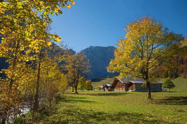 Idylické Tirolské Turistické Destinace Eng Alp Karwendel Hory Krajina Podzim — Stock fotografie