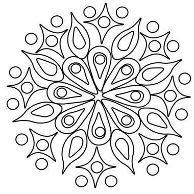 Fantezi mandala boyama kitabı için.