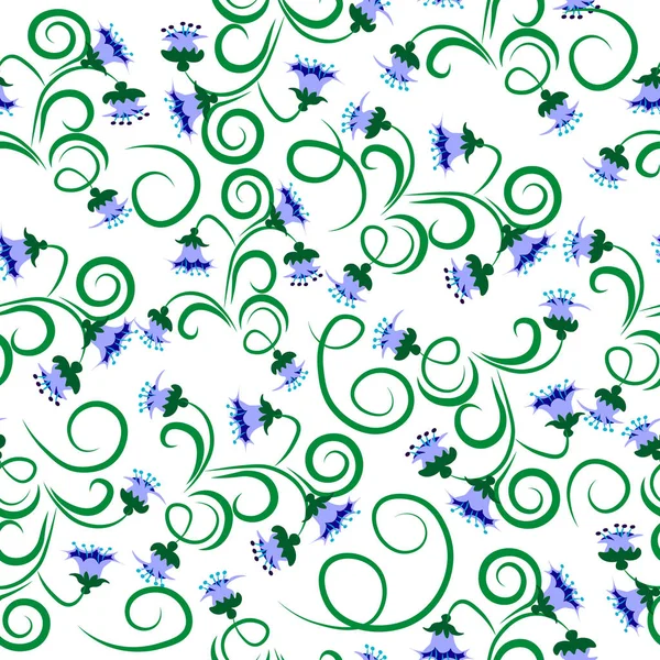 Florale Fantasie Elemente Nahtloses Muster — Stockvektor