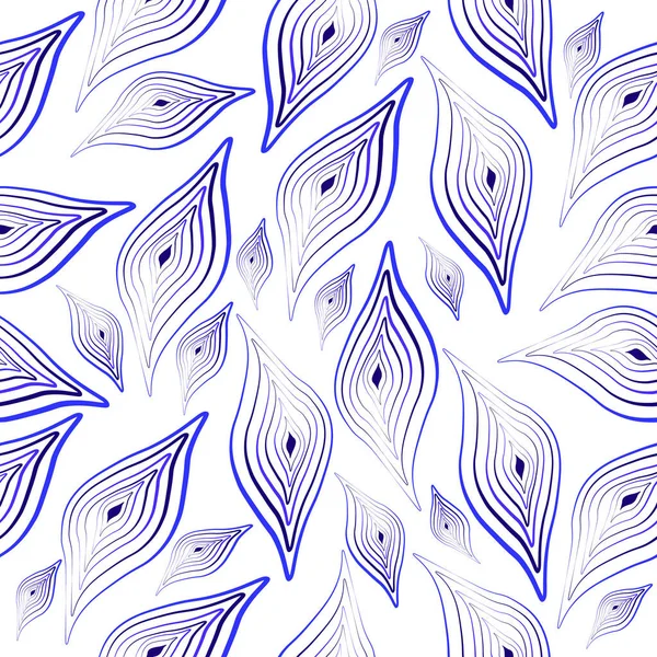 Éléments Abstraits Bleu Motif Sans Couture — Image vectorielle