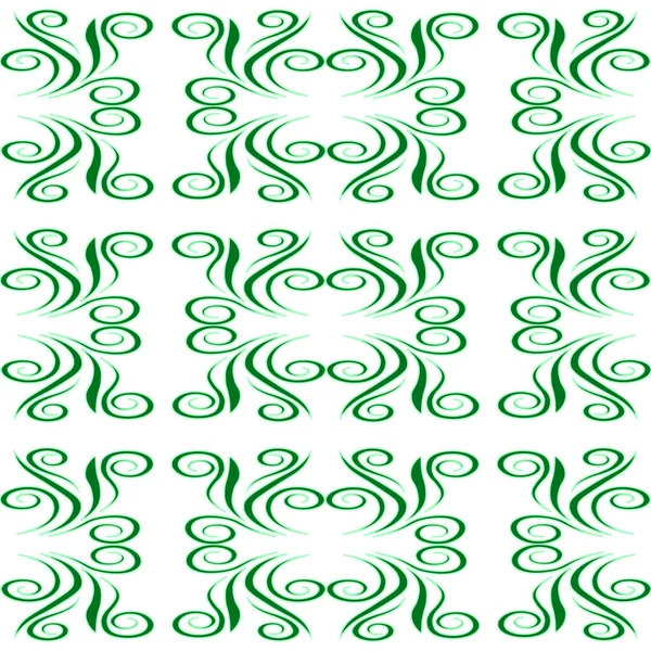 Green Abstract Elements Seamless Fabric Pattern — Stock Vector