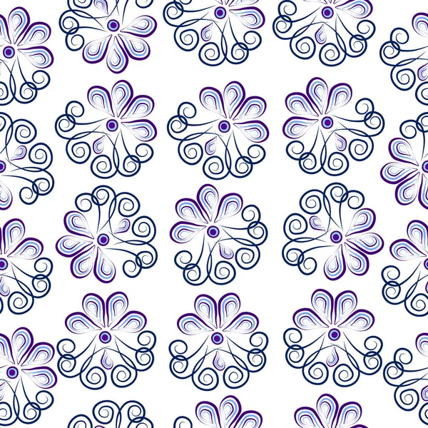 Florale Abstrakte Elemente Nahtlose Muster — Stockvektor