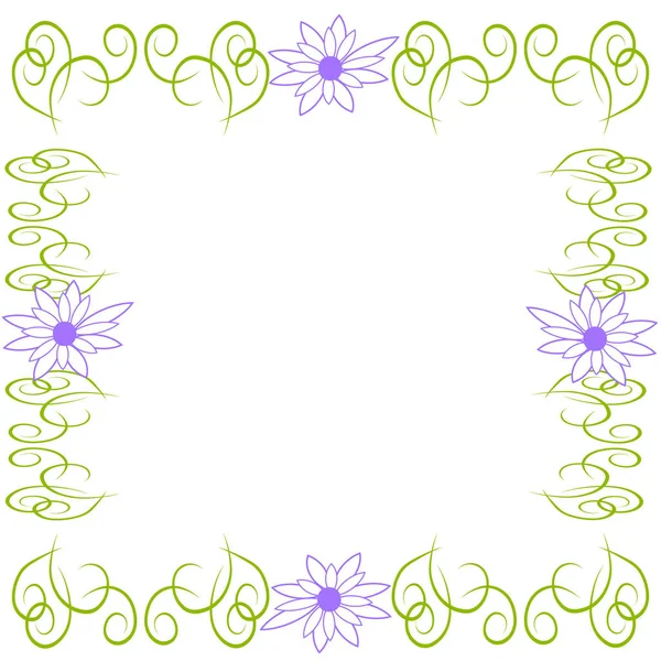 Elegant Floral Elements Card Frame — Stock Vector