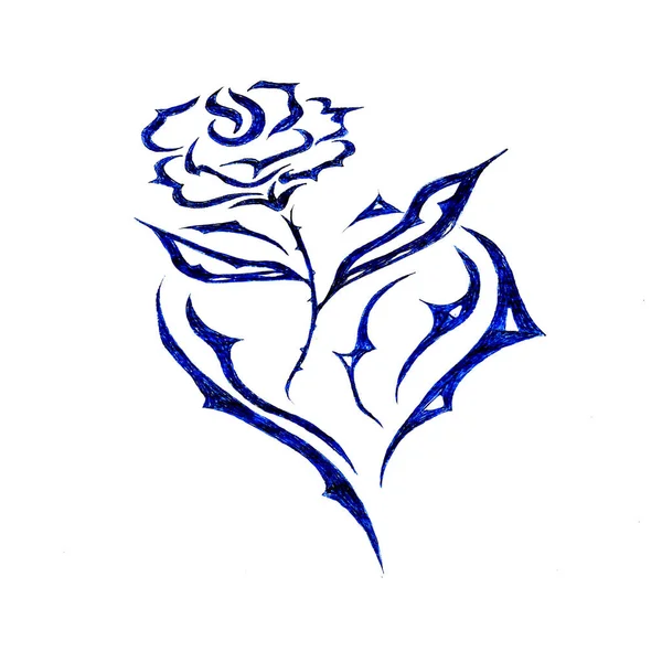 Абстрактна Троянда Іконою Серця — стокове фото