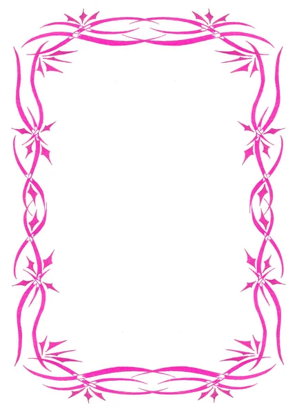 Roze Abstracte Wenskaart Frame — Stockfoto