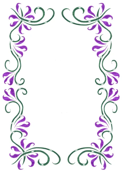 Floral Elegante Wenskaart Frame — Stockfoto