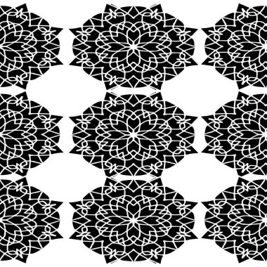 Siyah soyut elementler pürüzsüz desen. 