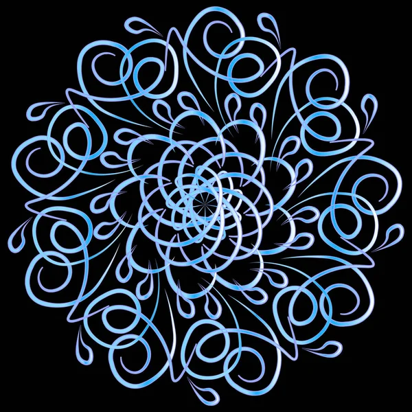 Elemento Fantasía Abstracto Azul Aislado — Archivo Imágenes Vectoriales