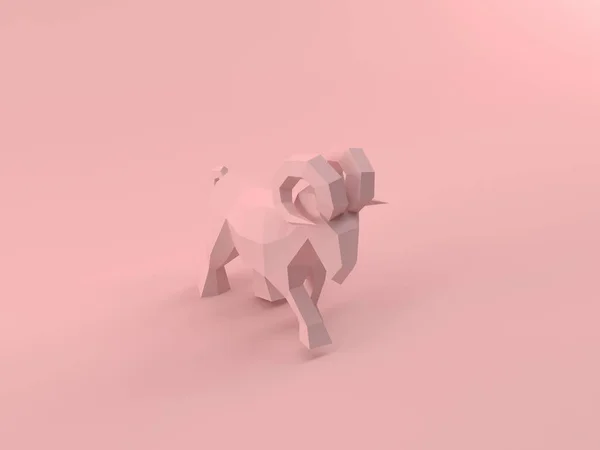 Abstract Rendering Pink Goat — Stock Photo, Image