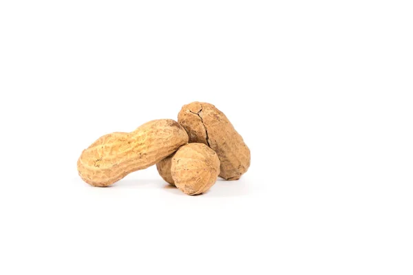 Raw Tasty Peanuts White Background — Stock Photo, Image