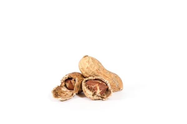 Raw Tasty Peanuts White Background — Stock Photo, Image