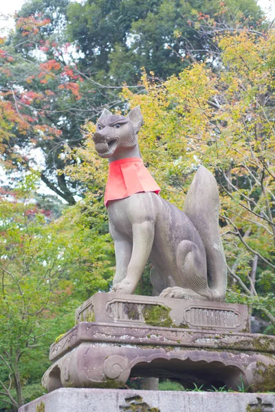 Fox staty i Fushimi Inari-Taisha Shrine — Stockfoto