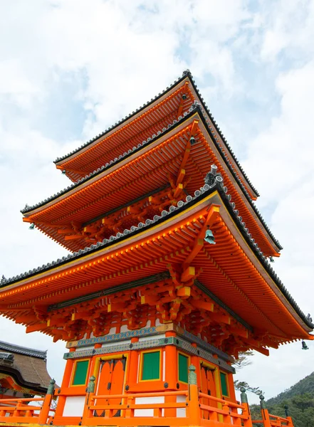 Vackra Pagoda i Kiyomizu-dera Temple i Kyoto, Japan — Stockfoto