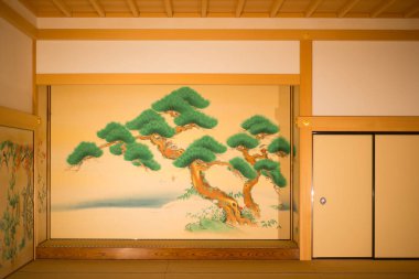 Picture on wall in Honmaru Palace of Nagoya Castle at Nagoya clipart