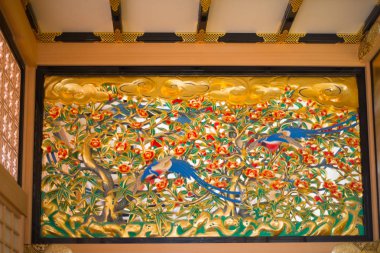 Nagoya Kalesi Honmaru Sarayı'nda duvarda Resim