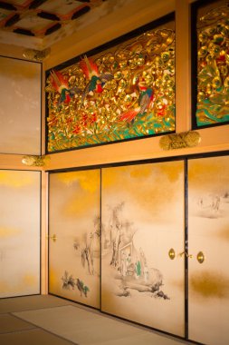 Nagoya Kalesi Honmaru Sarayı'nda duvarda Resim