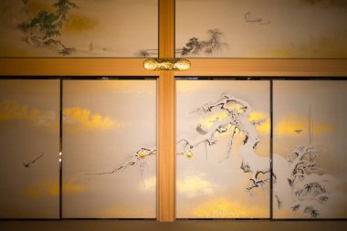 Nagoya Kalesi Honmaru Sarayı'nda duvarda Resim