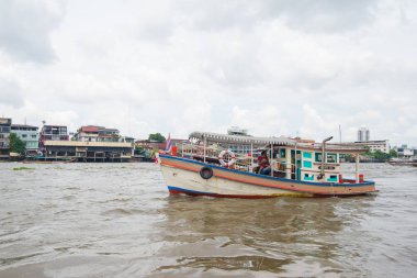 Bangkok, Tayland-29 Mayıs 2018:Bangk Chao phraya nehri tekne