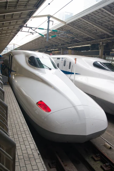 Šinkansen, vlak na tokijské stanici, Japonsko — Stock fotografie