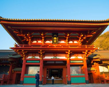 Tsurugaoka Hachimangu türbesi, Kamakura, Japonya 'nın popüler turistik merkezi.