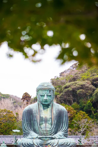 Kamakura Daibutsu är det berömda landmärke som ligger — Stockfoto