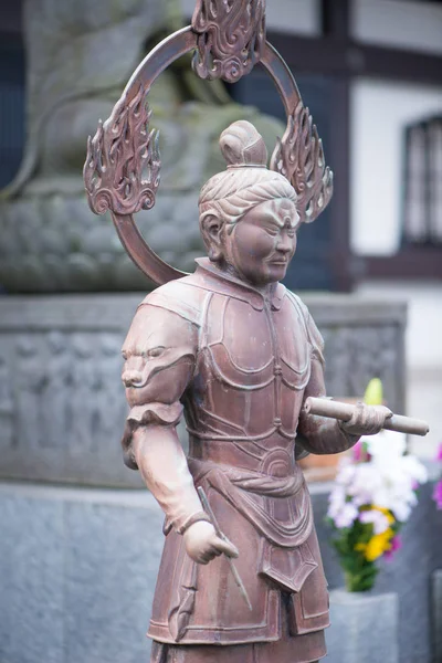 Stängda Buddistiska statyer av Hase-dera-templet i Kamakura, Japan — Stockfoto