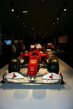 Oviedo, İspanya - 08/18/2015, Fernando Alonso Müzesi, Ferrari F10 yıl 2010