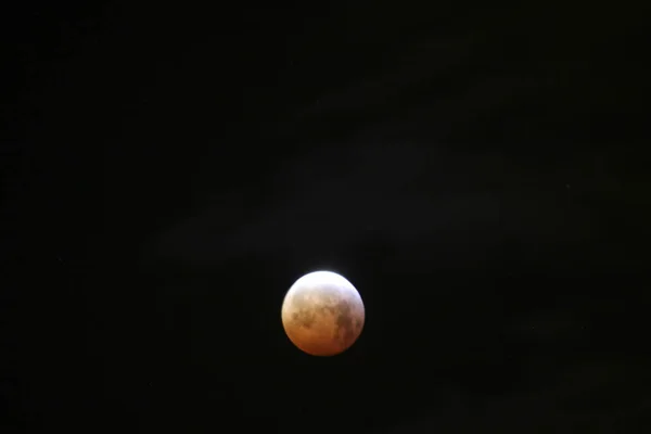 Lune Rouge Pleine Lune Éclipse Janvier 2019 — Photo