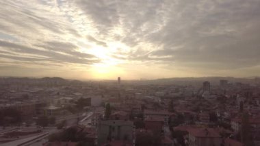 Havadan görünümü sermaye Ankara günbatımı - Ankara/Türkiye
