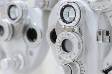 Biyomikroskop yakın çekim, optik cihaz, görme testi