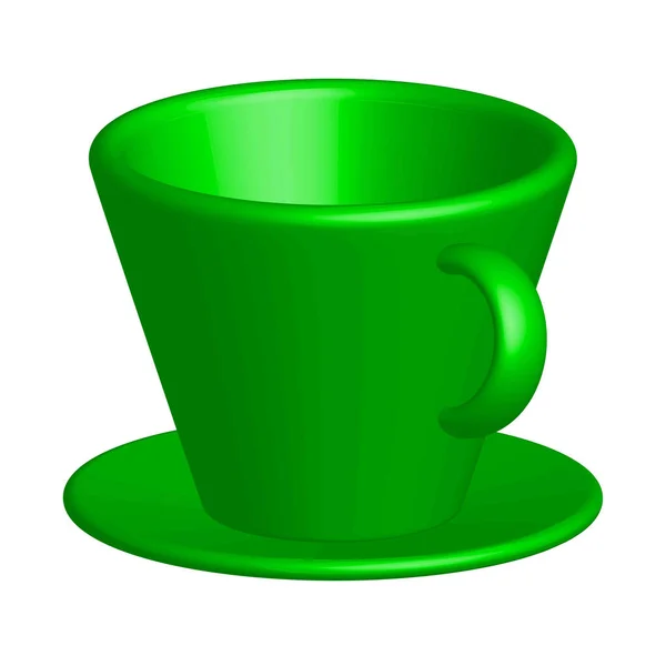 Uçan daire beyaz arka plan üzerinde izole ile gerçekçi Kupası vektör çizim