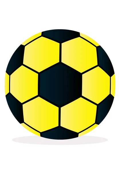 Dibujo Vectorial Pelota Fútbol Multicolor Sobre Fondo Blanco — Vector de stock