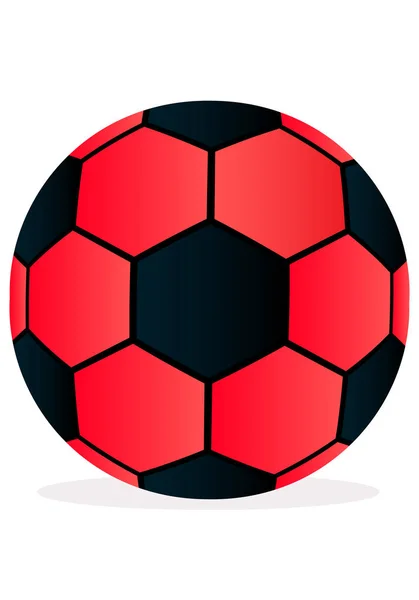 Vektor Zeichnung Bunten Fußball Auf Weißem Hintergrund — Stockvektor