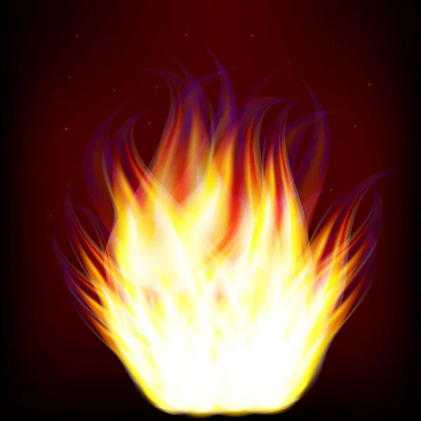 Alev ateş etmek koyu arka plan üzerinde yanan resim çizim vektör