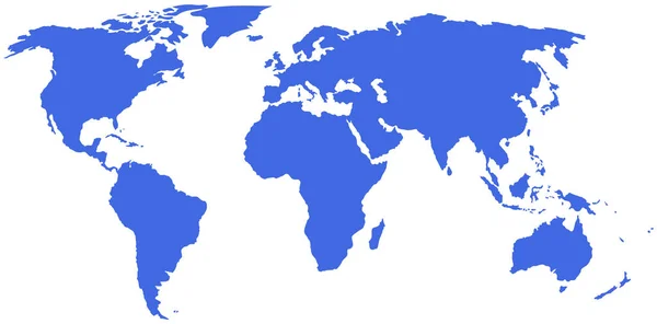 Σχεδίαση διανύσματος ενός παγκόσμιου χάρτη σε λευκό φόντο — Διανυσματικό Αρχείο