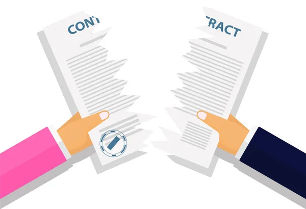 Vector illustratie. Contract gap concept op een witte achtergrond — Stockvector