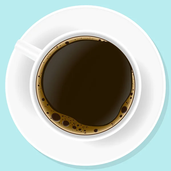 Vector illustration. Realistic a up of black coffe. — Stock Vector