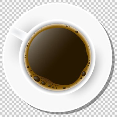 Vektör illüstrasyon. Gerçekçi siyah coffe bir up.