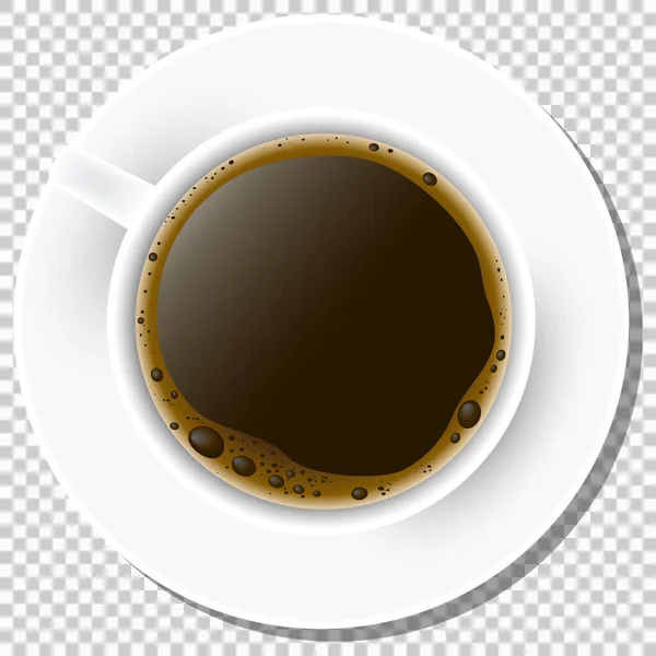 Vector illustration. Realistic a up of black coffe. — Stock Vector