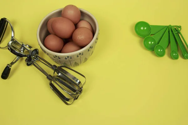 Paslanmaz çelik manuel el krank yumurta çırpıcılar, yumurta ve measuri