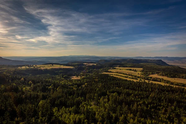 Üstünden Table Mountains Szczeliniec Wielki Stolowe Dağları Milli Parkı Polonya — Stok fotoğraf