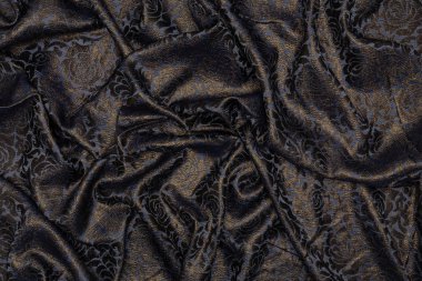 Çiçek desenli yaratıcı siyah kumaş